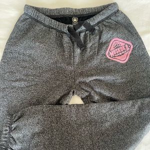 Pink paw print grey muskoka bear wear sweatpants